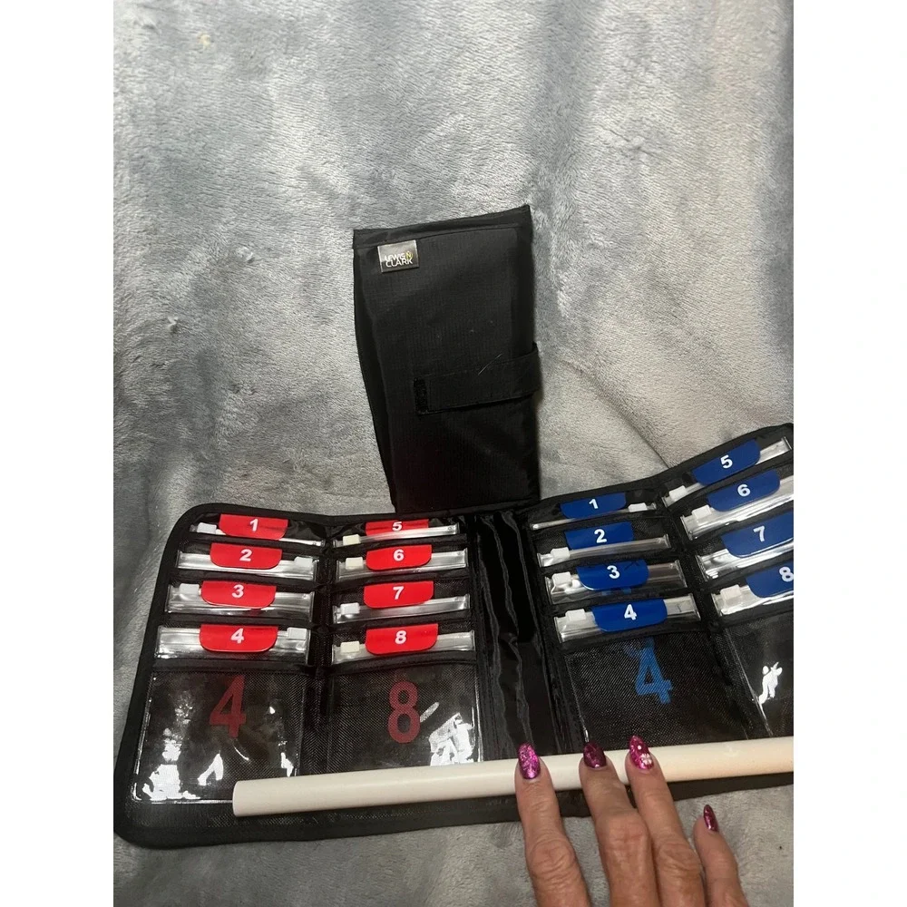 Lewis‎ N Clark Travel Organizer Case Numbered Pockets 1–8 Red Blue Fold Up